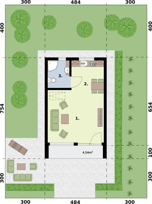 Moca 2 A dom letniskowy na zgłoszenie do 35m2