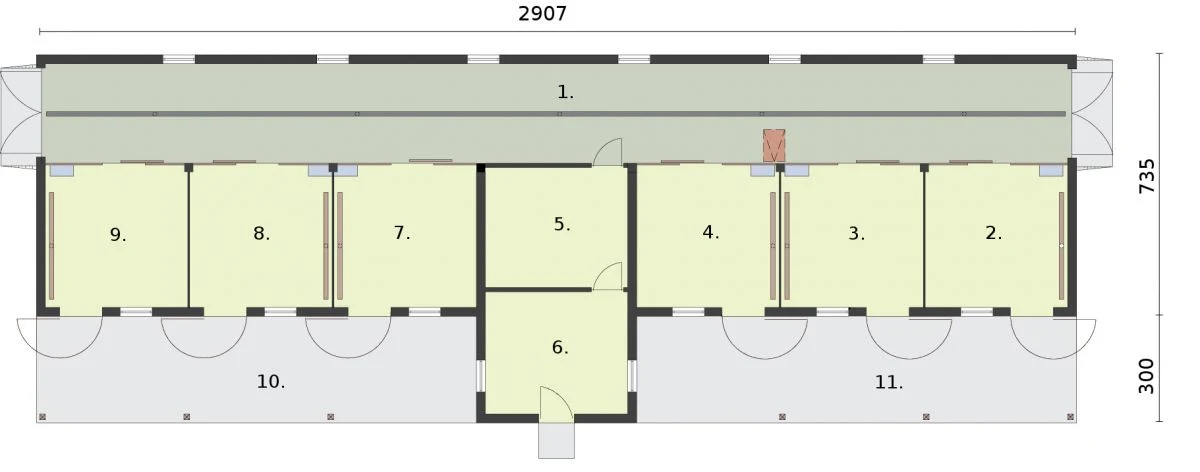S43 Stajnia dla koni - 6 boksów