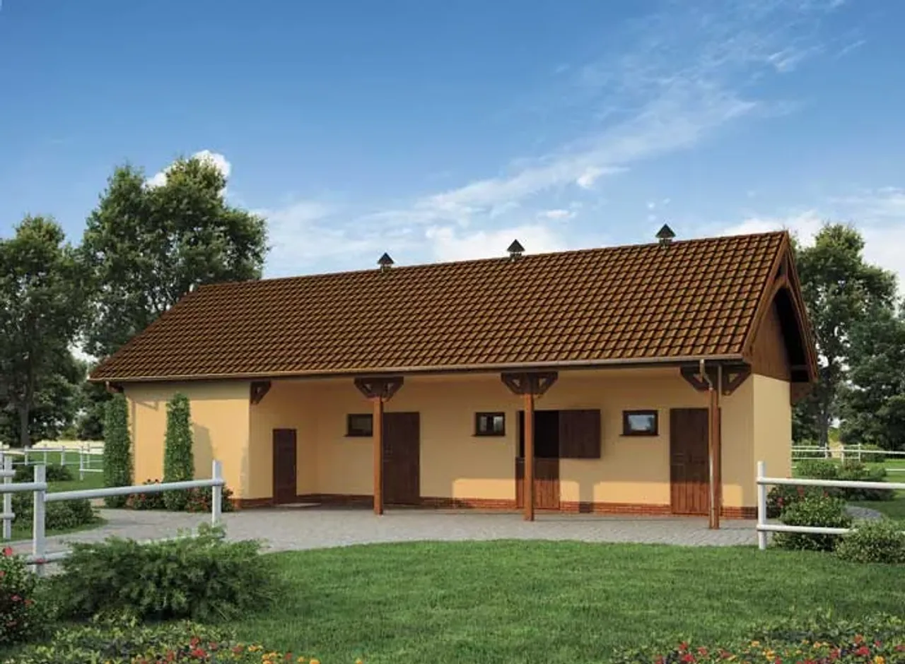S31 Stajnia dla koni - 3 boksy Wizualizacja 1