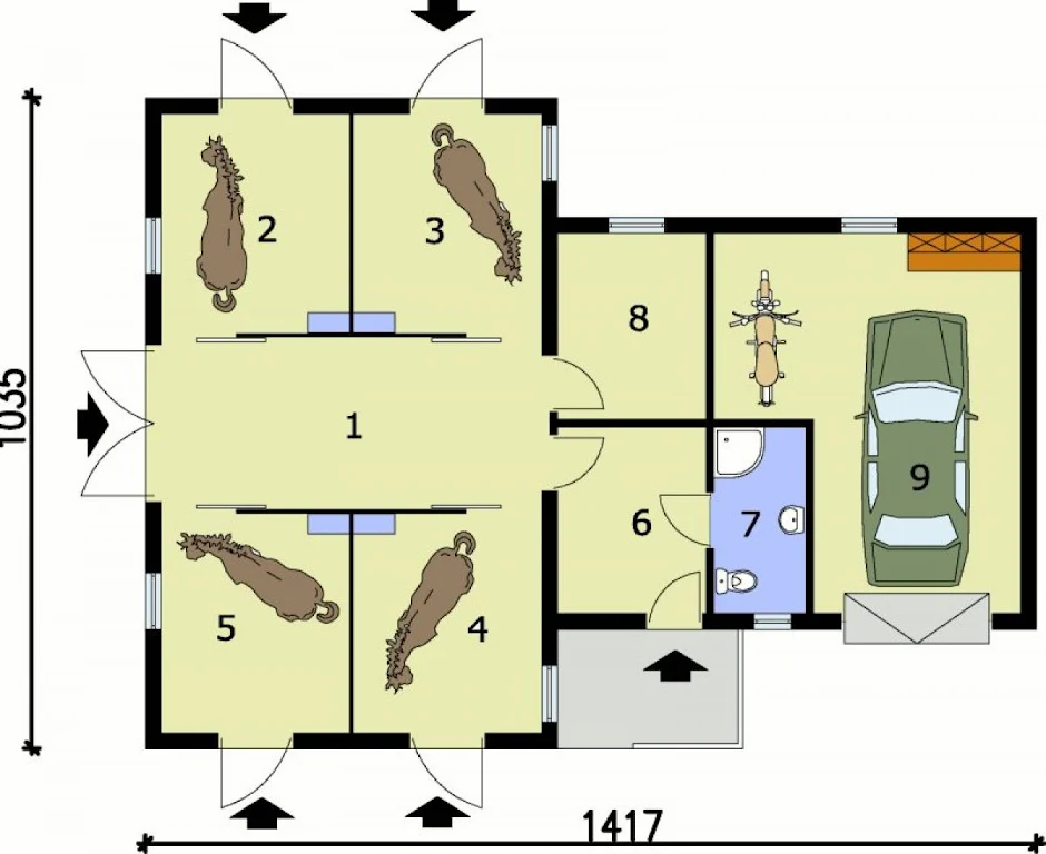 S11 stajnia dla koni - 4 boksy