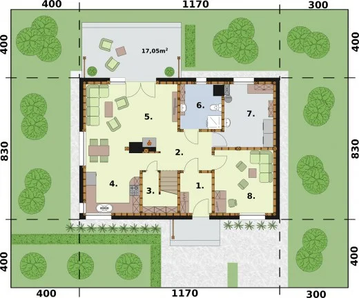 Trypolis 5 szkielet drewniany