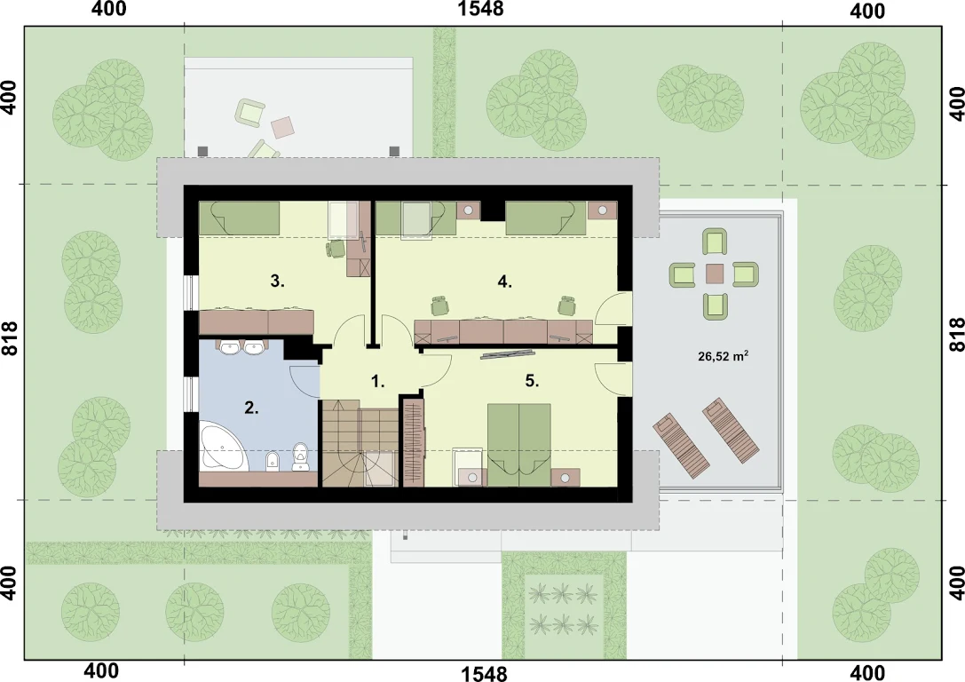 Trypolis 3 szkielet drewniany