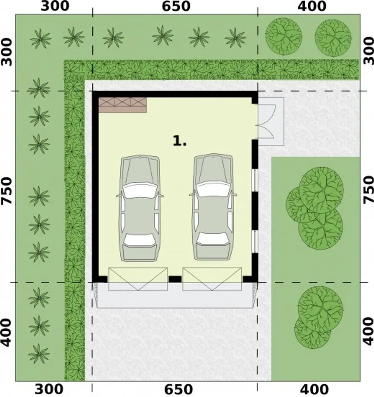 G353 garaż dwustanowiskowy