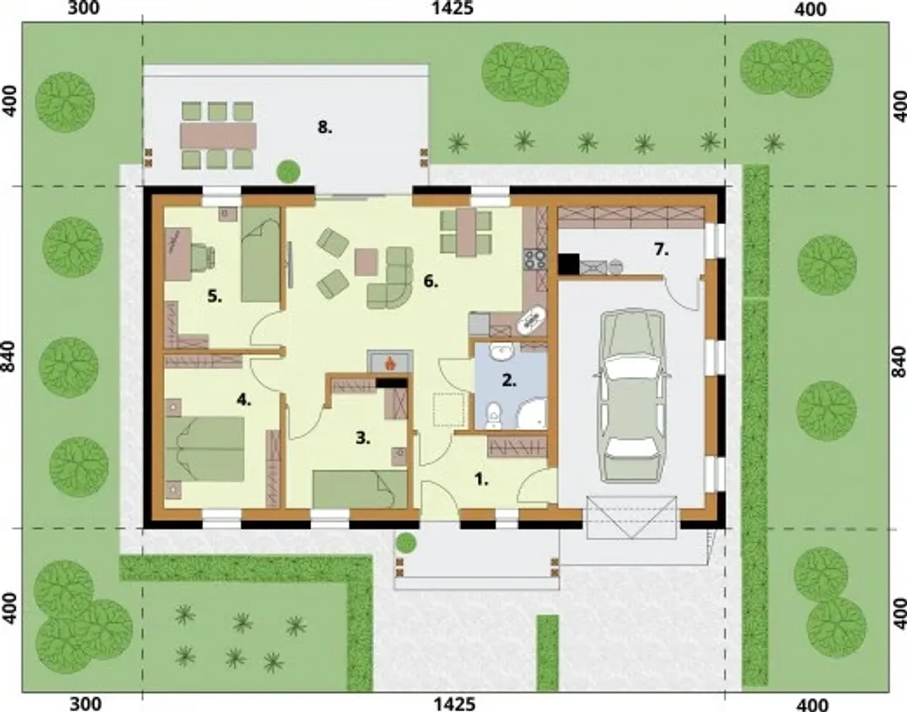 Faro szkielet drewniany